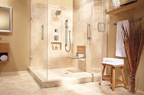 Moen YG8812BN Bathroom Safety 12-Inch Stainless Steel Modern Bathroom Grab Bar, Brushed Nickel - color: Brushed Nickel, size: 12 Inch
