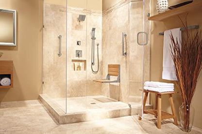 Moen YG8812BN Bathroom Safety 12-Inch Stainless Steel Modern Bathroom Grab Bar, Brushed Nickel - color: Brushed Nickel, size: 12 Inch
