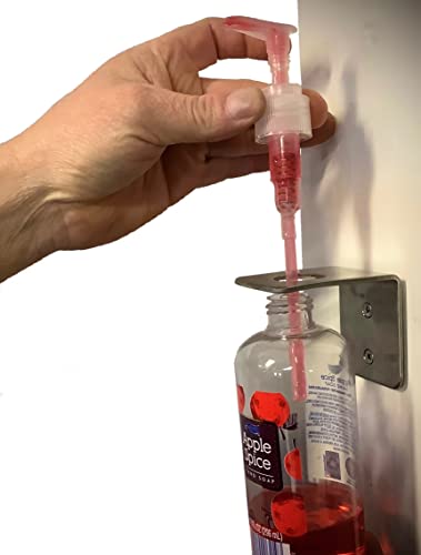 Wall Mounted Soap Bottle Holder for Soap, Shampoo, Conditioner, or Lotion Bottles (1-1/8" Hole)