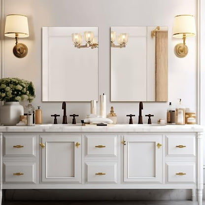 Frameless Wall Mirror 18"x24" Bathroom Vanity Mirror Shatterproof | Modern Wall Mount Mirror, Horizontal & Vertical, Rectangle Mirror for Over Sink, Living Room, Bedroom - size: 18"L x 24"W