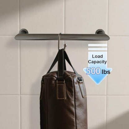 18 in Right Angle Bar, ADA Shower Handle, Polished Chrome, 2 Pack | 304 Stainless Steel, Right Angle Modern Design, ADA Compliant, Easy-Clean Polished Chrome, Safety Handrails for Bath & Shower - color: Right Angle Polished, size: 18 inch - 1.25 inch Dia