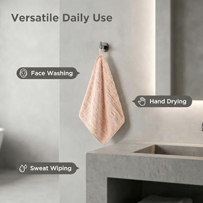 3 Pack Microfiber Hand Towels for Bathroom with Hanging Loops Quick Dry Small Towel Set for Bathroom Kitchen 14 x29.6inch (Pink) - color: Pink