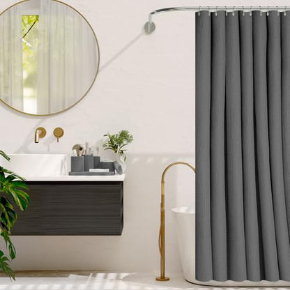 Clara Clark Grey Bathroom Set - Bathroom Sets with Shower Curtain and Rugs, 21PC Bathroom Accessory Set, Shower Curtain Set with Soap Dispenser & Toothbrush Holder - color: Grey, size: Complete Set + Bath Rugs