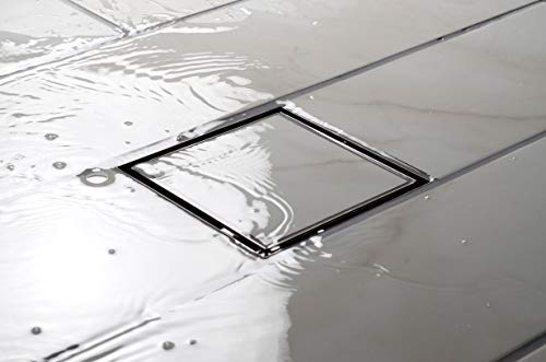 Designline 4 in. x 4 in. Square Drain Tile-in Grate - size: 4", style: Tile-In