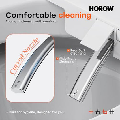 HOROW Bidet Toilet 10" Rough-in, Smart Toilet with Auto Open/Close Lid, Smart Toilet with Bidet Built-in, Instant Warm Water, Elongated Heated Seat, Dryer, Blackout Flushing and Deodorization - style: HR-T37