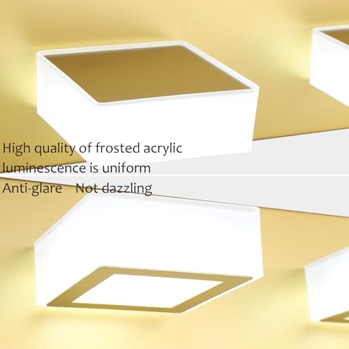 Ralbay Modern Gold Vanity Lights for Bathroom 4 Lights LED Over Mirror Fixture Acrylic Wall Light, 25.6 Inch, White Light 6000K, 8590-Gold-Silver - size: 25.6 inch