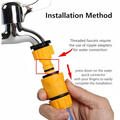 1/2inch Universal Hose quick Connector accessory Set, High-pressure car wash gun, washing machine faucet connector, garden irrigation tool hose quick-connect 9 pieces set.