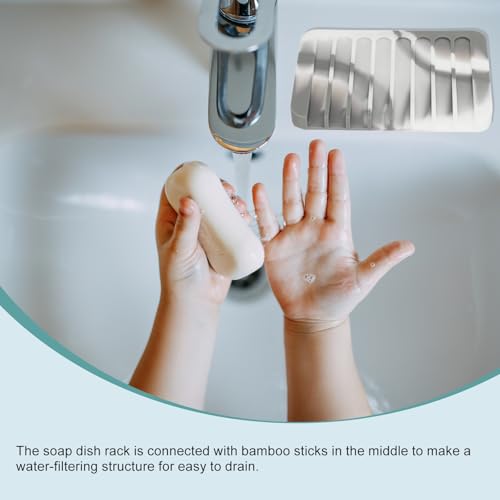 uxcell 2 Pcs Self Draining Silicone Soap Dish, Soap Tray with Drainage for Bathroom Shower Kitchen Sink, 4.5" x 3.1" x 0.4", Grey/White - color: Grey/White