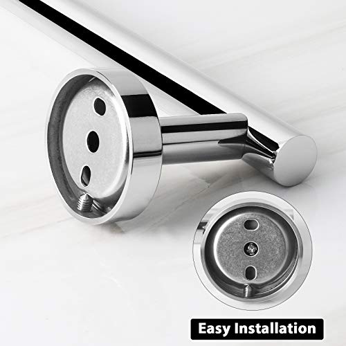 NearMoon Bath Towel Bar, Thicken Stainless Steel Shower Towel Rack Holder Wall Mounted for Bathroom, 9-lnch Overall Length-7-lnch Usable Hanging Space (1 Pack, Chrome Finish) - color: Chrome Finish, size: 9 Inch