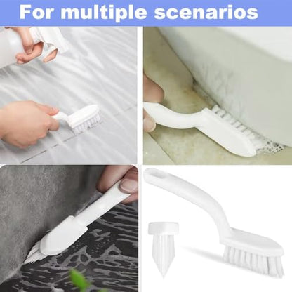 Grout Tile Brush, Under Rim Toilet Brush, Crevice Cleaning Brush Gap Cleaner Tool for Bathroom/Shower/Kitchen/Window Groove Corner Rim Cleaning