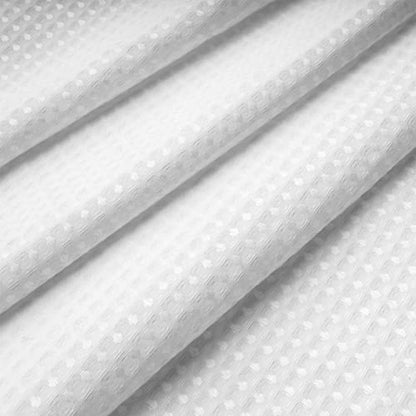 N&Y HOME Stall Waffle Weave Shower Curtain with Snap-in Liner White 36x72 | 12 Hooks & Snap on Fabric Liner, Washable, Mesh Window, Hotel Style, 36 x 72 Small Stall Size Shower Curtain Set for Bathroom - color: White, size: 36"W x 72"L (Pack of 1)