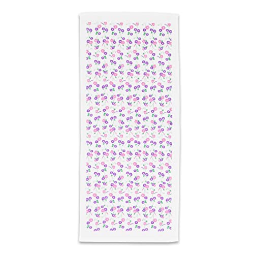 NOREN Japanese Hand Towel (Senshu Osaka Towel - Morning glories) Cotton Towel/Made in Japan 100% Cotton/Quick Drying Absorbent Ultra Soft Thin/Japanese Pattern - color: Morning Glories, size: Hand Towel