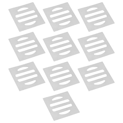 Drain Cover Grates Fit 2" x 2" Drain, Stainless Steel Drainage Grate Cover Square Replacement Floor Drain Strainer for Shower, Bathroom Floor, Balcony, and Outdoor Garden Drains -10pcs - size: 1.96" x 1.96"