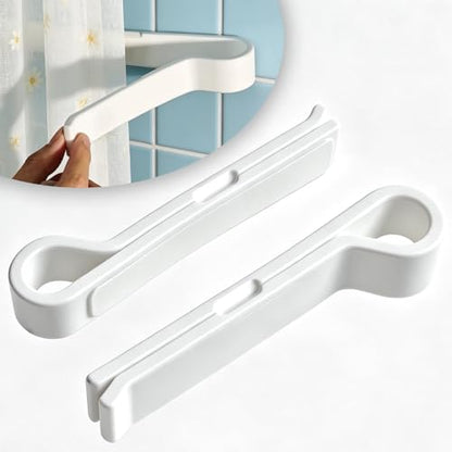 2 Packs Shower Curtain Weights,Magnetic Shower Curtain Holder, Self Adhesive Shower Guards to Keep Water in Shower |Made of Silicone| - White