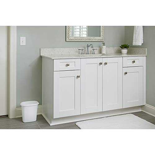 Rubbermaid Vanity Trash Can/Wastebasket 1.5-Gallons/6-Quarts White for Under Counter/Kitchen/Office/Bedroom/Bathroom (Pack of 3) - size: 3 Pack
