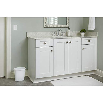 Rubbermaid Vanity Trash Can/Wastebasket 1.5-Gallons/6-Quarts White for Under Counter/Kitchen/Office/Bedroom/Bathroom (Pack of 3) - size: 3 Pack