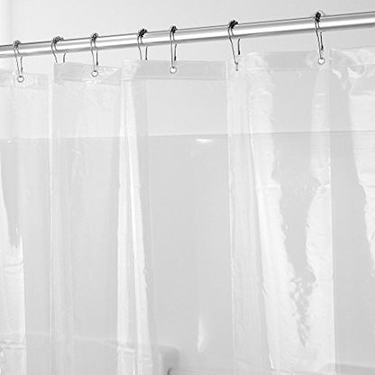 iDesign Waterproof Shower Curtain Liner, Clear | 12 Metal Grommets