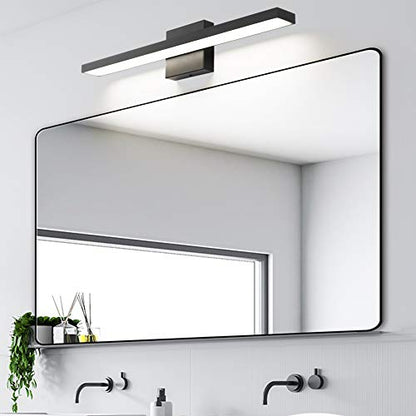Ralbay 24 inch Modern LED Black Vanity Light 20W Frosted Aluminum for Bathroom Vanity Lighting Fixtures Natural White 4500K - color: Black-Natural White, size: 24 inch