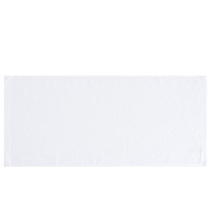 sense gnosis White Hand Towel Set of 2 Terry Striped Weave Pattern Ultra Absorbent Super Soft 100% Cotton Hand Towel for Bathroom 13 X 29 Inch - color: White