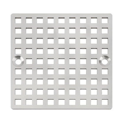 4" Shower Drain Cover Brushed 304 Stainless Steel Square Shower Drain Strainer Grid for Bathroom Floor Kitchen and More
