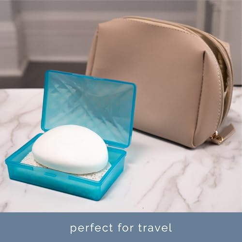 S&T INC. Bar Soap Holder, 4 Pack, 2.9" x 4.4", White | For Soap Dishes in Kitchen and Bathroom, Cut-To-Fit, Keep Bar Soap High to Dry, Easily Rinses Clean - color: White, size: 4 Pack