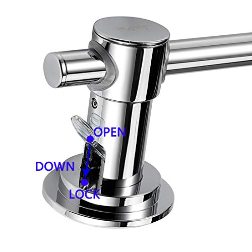 JiePai 24 inch Suction Cup Towel Bar,Shower Towel Racks for Bathroom,Chrome | Vacuum Suction,No Drill,Removable,Heavy Duty Wall Mount ,For Smooth Surfaces,for Bathroom & Kitchen - color: Suction Towel Bar-24 Inch Chrome