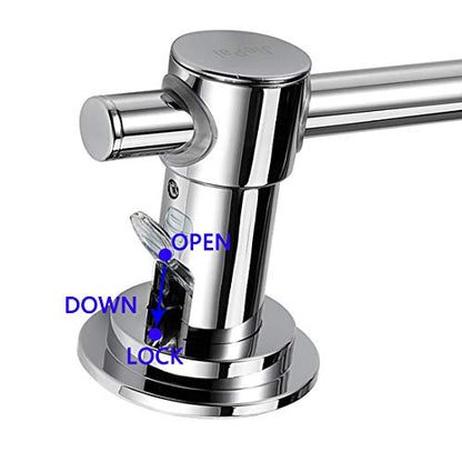 JiePai 24 inch Suction Cup Towel Bar,Shower Towel Racks for Bathroom,Chrome | Vacuum Suction,No Drill,Removable,Heavy Duty Wall Mount ,For Smooth Surfaces,for Bathroom & Kitchen - color: Suction Towel Bar-24 Inch Chrome