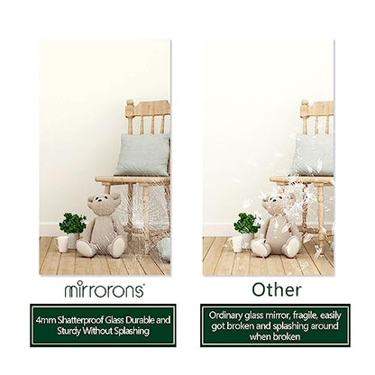 Frameless Wall Mirror 60"x28" Bathroom Vanity Mirror Shatterproof | Modern Wall Mount Mirror, Horizontal & Vertical, Rectangle Mirror for Over Sink, Living Room, Bedroom - size: 60"L x 28"W