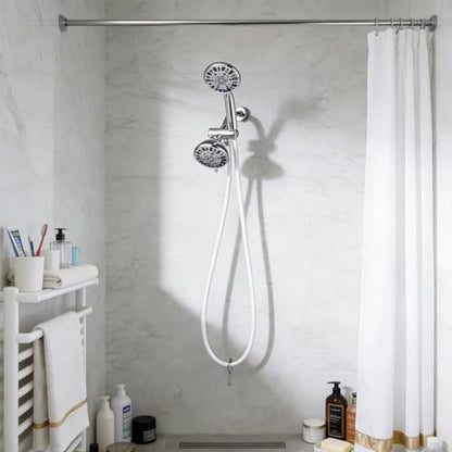 Extra Long Shower Hose - 63 Inches Extension for Bathing, Toilet Cleaning, Dogs, Bathroom - White Handheld Shower Head Hose - color: White, size: 63inch