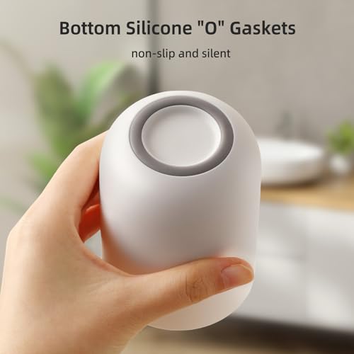 MOPMS 13oz Bathroom Tumbler 2PC, Unbreakable Plastic Cup，White | Unbreakable 380ml plastic bathroom tumbler with non-slip grip. Durable, reusable toothbrush cup for home and travel. - color: White-2 Pcs