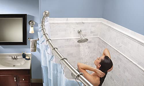Moen SR2100BN Shower Curtain Rolling Rings, Pack of 48, Brushed Nickel - color: Brushed Nickel, size: 0.4 (Pack of 4)