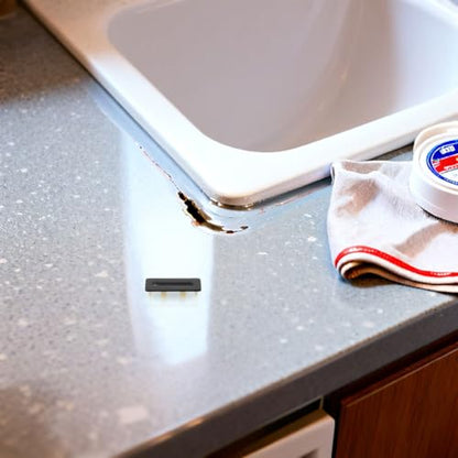 Sink Trim Overflow Cover: Rectangle Sink Overflow Rings - Basin Drain Cover Hole Insert - Spillover Water Stopper - Basin Trim Drain Cap for Bathroom