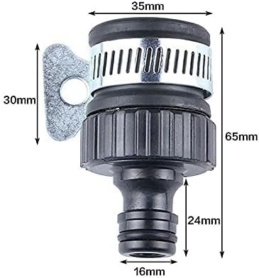 1 Set Black Universal Water Quick Faucet Adapter Tap Connection Garden Hose Pipe Fitting, Garden Hose Parts and Connectors, Hose Connectors and Accessories
