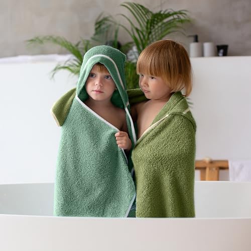 Premium Toddler Towels with Hood - Extra Soft Rayon from Bamboo Toddler Bath Towel (Olive) - color: Olive
