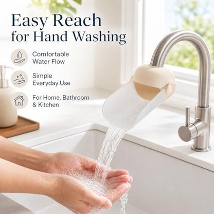 Faucet Extender for Toddlers, Sink Extender for Bathroom & Kitchen,Tap Extension for Easy Hand Washing(Apricot) - color: Apricot
