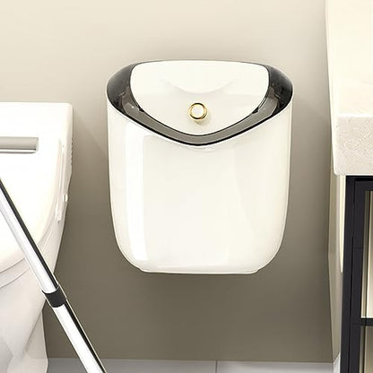 Trash Can Kitchen Waste Bin Countertop Under Sink Hanging Trash Can with Lid for Bathroom Bedroom Home Office Wall Mounted Bucket