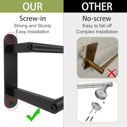 Double Towel Bar 32 Inch, Towel Racks for Bathroom, Wall Mount Bathroom Towel Holder, Stainless Steel Bathroom Towel Rack, Towel Rod Double Towel Hanger(Matte Black) - size: 32 Inch