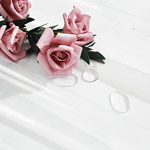 EurCross Extra Long Shower Curtain Liner, Waterproof Clear Shower Liner 72 x 86inches with 3 Bottom Magnets, Transparent - color: Clear, size: 72"W x 86"L (Pack of 1)