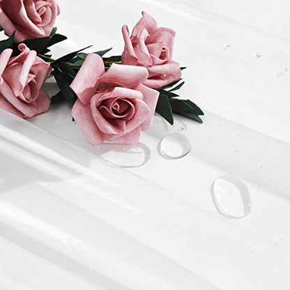 EurCross Extra Long Shower Curtain Liner, Waterproof Clear Shower Liner 72 x 86inches with 3 Bottom Magnets, Transparent - color: Clear, size: 72"W x 86"L (Pack of 1)