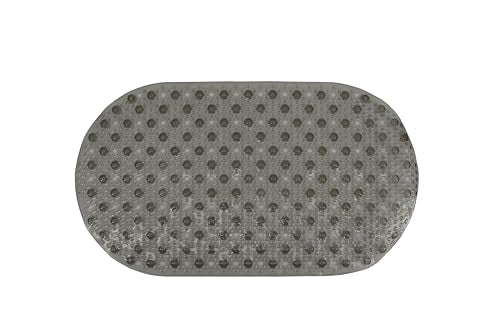 Splash Home Bubble Bathtub Mat Non-Slip, Shower Mat with 167 Suction Cups and Drain Holes Bath Mat for Tub, 27 L x 15 W Inches, Machine Washable, PVC - Grey