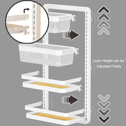 Over The Toilet Storage Shelf, Toilet Storage Wall Mounted, Bathroom Storage Organizer with Non-Trace Adhesive, Home Storage Rack(Large) - size: Large
