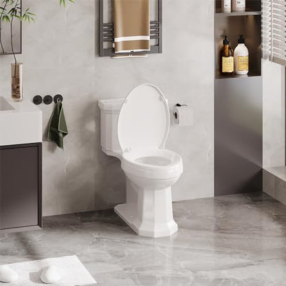 Elongated Slow Close Toilet Seat - Quiet Close Lid, Quick Release, Easy Install, Non-Slip Bumpers, White Bathroom Toilet Seat Cover - Easy Clean, Soft Close - size: Elongated