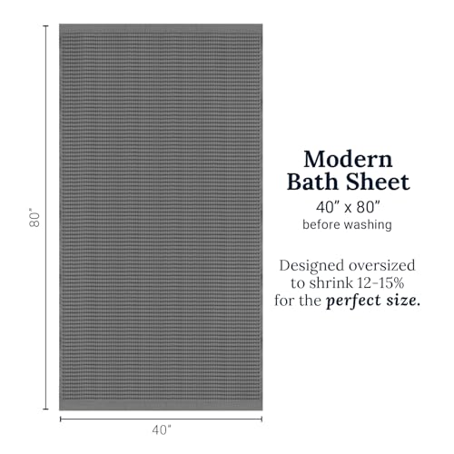 GILDEN TREE Waffle Bath Sheet Quick Dry Towel, Thin Luxury Bath Towels, 40x80 Large Bath Towels 2 Pack Bath Sheets, Modern Style (Slate) - color: Slate, size: Bath Sheet (40" x 80") 2 Pack