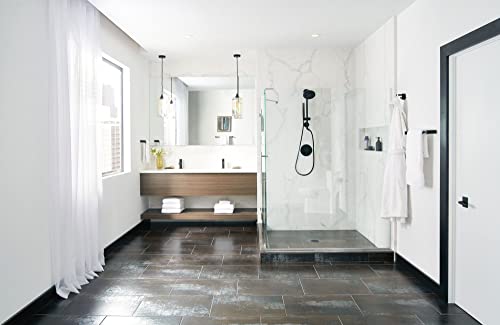 Moen Align Matte Black Modern Double Swivel Robe Hook, YB0402BL - color: Matte Black