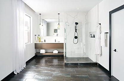 Moen Align Matte Black Modern Double Swivel Robe Hook, YB0402BL - color: Matte Black