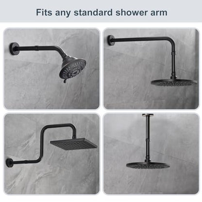 BRIGHT SHOWERS Shower Arm Extender for Rain and Handheld Shower Head, 4 Inch Shower Head Extension Arm, Shower Pipe Extension for Extending or Lowering Showerhead, Oil-Rubbed Bronze - color: Oil Rubbed Bronze, style: 4 Inch Extension