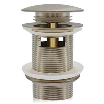 FerdY Pop-up Drain for Freestanding Bathtub, Brushed Nickel Finish, cUPC Certification, Freestanding Bathtub Drain Stopper - color: Brushed Nickel