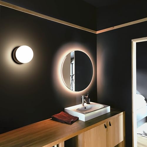 Wall Sconces, 1 Light Modern Globe Sconce in Matte Black, Wall Light for Bedroom Bathroom Living Room & Hallway Vanity Lighting, Ceiling Light Fixture - color: Matte Black, size: 1-Light