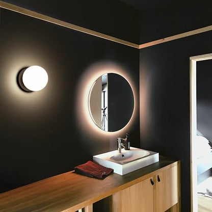 Wall Sconces, 1 Light Modern Globe Sconce in Matte Black, Wall Light for Bedroom Bathroom Living Room & Hallway Vanity Lighting, Ceiling Light Fixture - color: Matte Black, size: 1-Light