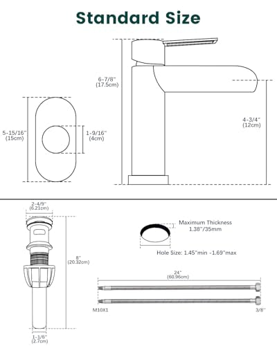 APPASO Brushed Nickel Waterfall Bathroom Sink Faucet for 1-3 Hole Sinks | One Hole Bathroom Faucets with Pop Up Drain Assembly and Deck Plate, Stainless Steel to Fit Vanity Lavatory Laundry Sinks - color: Brushed Nickel-1